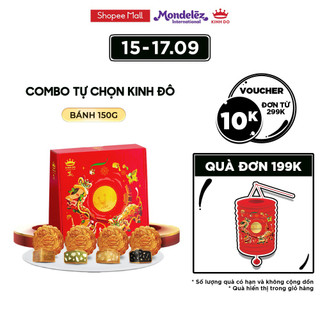 Combo tự chọn bánh trung thu Kinh Đô 150g ( Gồm Hộp cho 2 hoặc 4 bánh ) - bánh nướng/ dẻo
