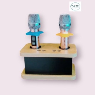 Chân micro để bàn , Đế gỗ cắm micro để bàn. Cao cấp. Sang trọng