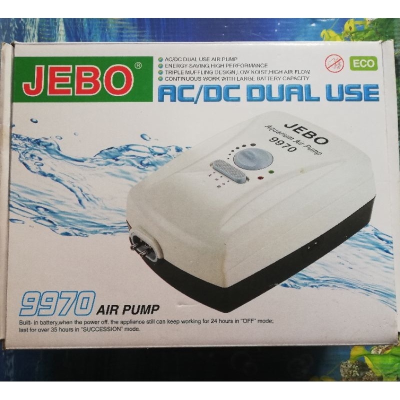Sủi tích điện Jebo 9970 phòng ngừa cúp điện hồ cá.