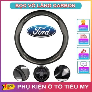Bọc Vô Lăng FORD Chất Liệu Carbon Size 38cm, Bảo Vệ Tay Lái, Phù Hợp Với Tất Cả Các Dòng Xe 4-7 Chỗ