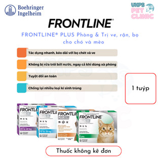 FRONTLINE PLUS - Nhỏ Gáy Phòng Ve, Rận, Bọ Cho Chó Và Mèo (1 tuýp)