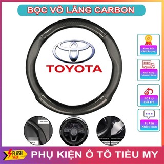 Bọc Vô Lăng TOYOTA Chất Liệu Carbon Size 38cm, Bảo Vệ Tay Lái Phù Hợp Với Tất Cả Các Dòng Xe 4-7 Chỗ