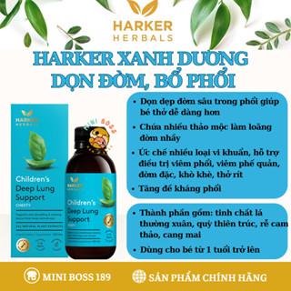 [Date 2028][CHÍNH HÃNG][NEW ZEALAND] Siro dọn đờm, bổ phổi Harker Deep Lung Support cho bé từ 1-12 tuổi chai 150ml