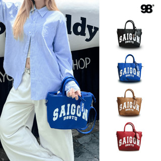 Túi tote saigon 98stu size M da pu cao cấp kèm charm tặng kèm dây đeo
