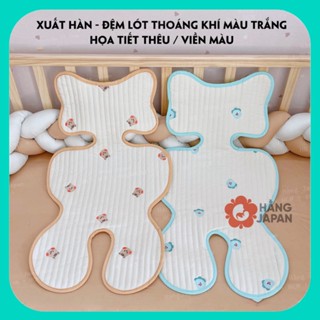  Đệm lót xe đẩy thoáng khí cotton mềm mại phong cách Hàn Quốc điều hòa thân nhiệt cho bé 