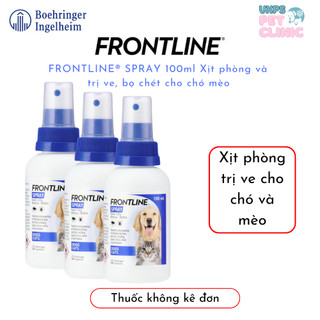  FRONTLINE® SPRAY - Xịt phòng và trị ve bọ chét cho chó mèo  100ml  
