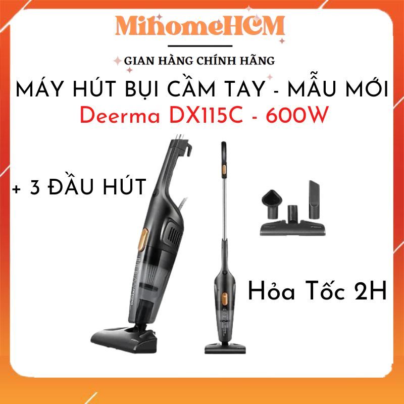 Máy hút bụi cầm tay Deerma DEM-DX115C - Hàng chính hãng - CÓ VAT