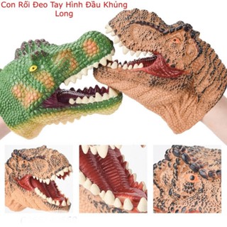Đồ Chơi Khủng Long Con Rối Đeo Tay Chất Liệu Cao Su Mềm Dành Cho Bé