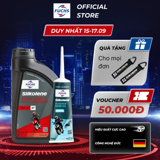 Combo 2 sản phẩm dầu động cơ Silkolene Scoot Sport 4 5W-40 1L (VN) và dầu hộp số Silkolene Scooter Gear Oil 120ml (INDO)
