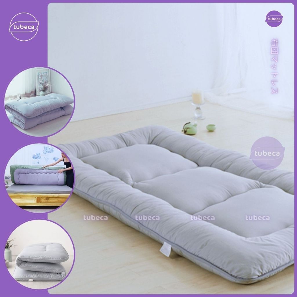 Nệm gấp 3 giá rẻ 1m 1m2 1m4 1m6 1m8 Dài 2m | Topper nệm bông xuất Nhật trải sàn cao cấp FUKOJI HOME