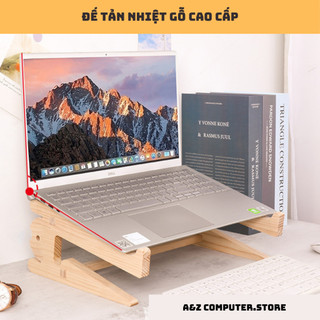 Giá Đỡ Laptop Đế Tản Nhiệt Chất Liệu Gỗ Cao Cấp Kệ Để Máy Tính