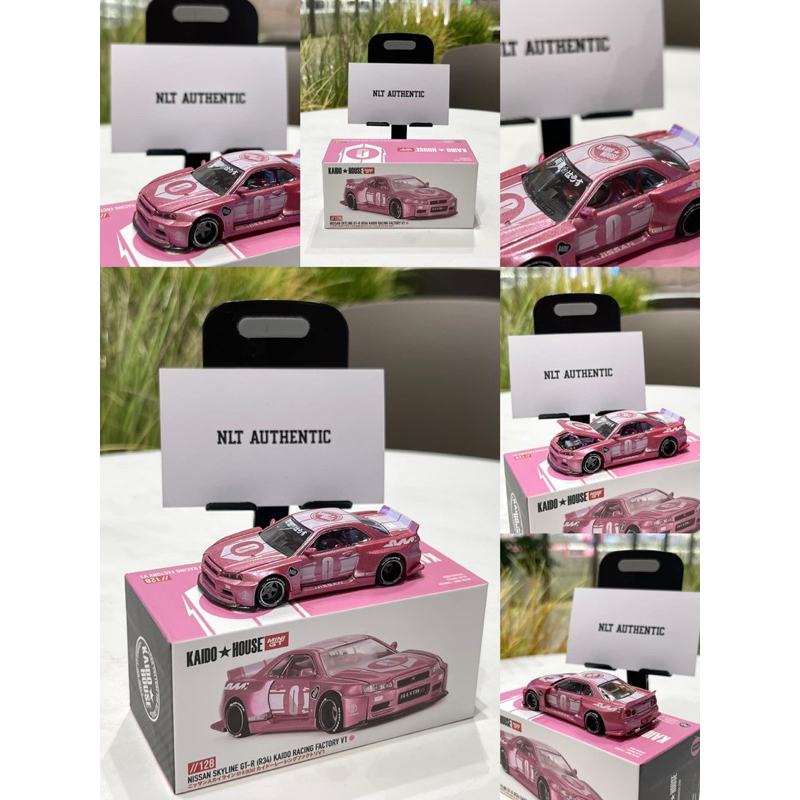 Xe Kaidohouse x MiniGT Nissan Skyline R34 Hồng ( New Seal )