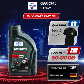 Dầu nhớt xe đua FUCHS Silkolene Pro 4 Plus Sae 5W-40 4 thì tổng hợp hoàn toàn, gốc ester dung tích 1L xuất xứ UK