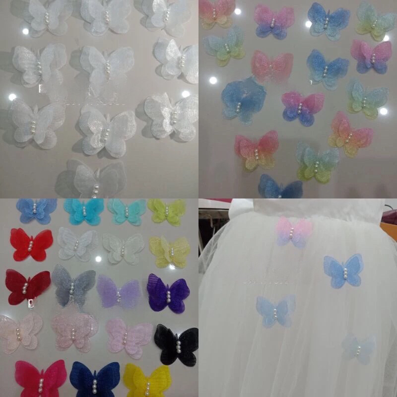 Bướm voan đính váy áo