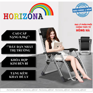 Ghế bố xếp thư giãn cao cấp Horizona - Thiết kế chống mỏi lưng - 8,3Kg dày nhất thị trường - Bảo hành 12 tháng
