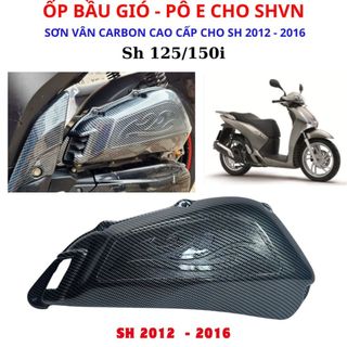 Bầu Gió (Pô E) Sh 2025, 2024 - 2020, 2017 - 2019, Sh 2012 - 2016 Sơn Airbush, Vân Carbon Nhựa ABS