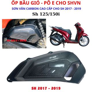 Bầu Gió (Pô E) Sh 2025, 2024 - 2020, 2017 - 2019, Sh 2012 - 2016 Sơn Airbush, Vân Carbon Nhựa ABS