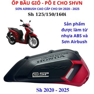 Bầu Gió (Pô E) Sh 2025, 2024 - 2020, 2017 - 2019, Sh 2012 - 2016 Sơn Airbush, Vân Carbon Nhựa ABS