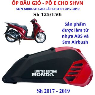 Bầu Gió (Pô E) Sh 2025, 2024 - 2020, 2017 - 2019, Sh 2012 - 2016 Sơn Airbush, Vân Carbon Nhựa ABS