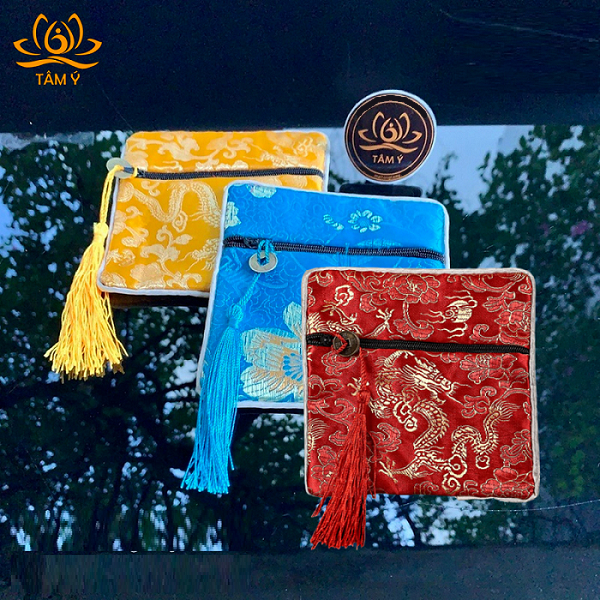 Túi gấm vuông 12cm Tây Tạng