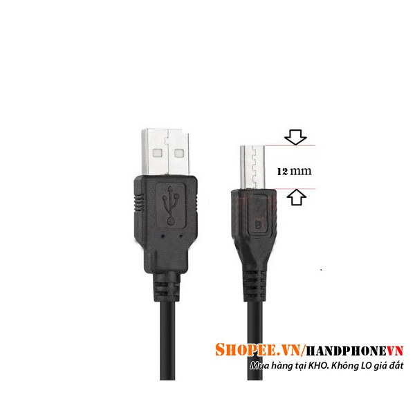 Cáp sạc kết nối data MicroUSB chân dài 12mm