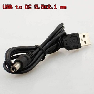 Cáp sạc USB ra chân tròn DC 5.5*2.1mm (5.5mm)