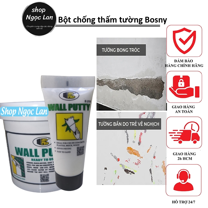 Chống Thấm Tường Wall Putty Bosny (B219) Bosny