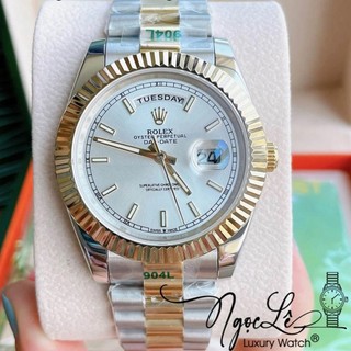 Đồng Hồ Cơ Nam Rolex Chính Hãng JAPAN WATCH Có 2 Lịch Thứ Ngày Dây Thép Đúc Đặc Chống Nước Tốt Mẫu Mới 2024
