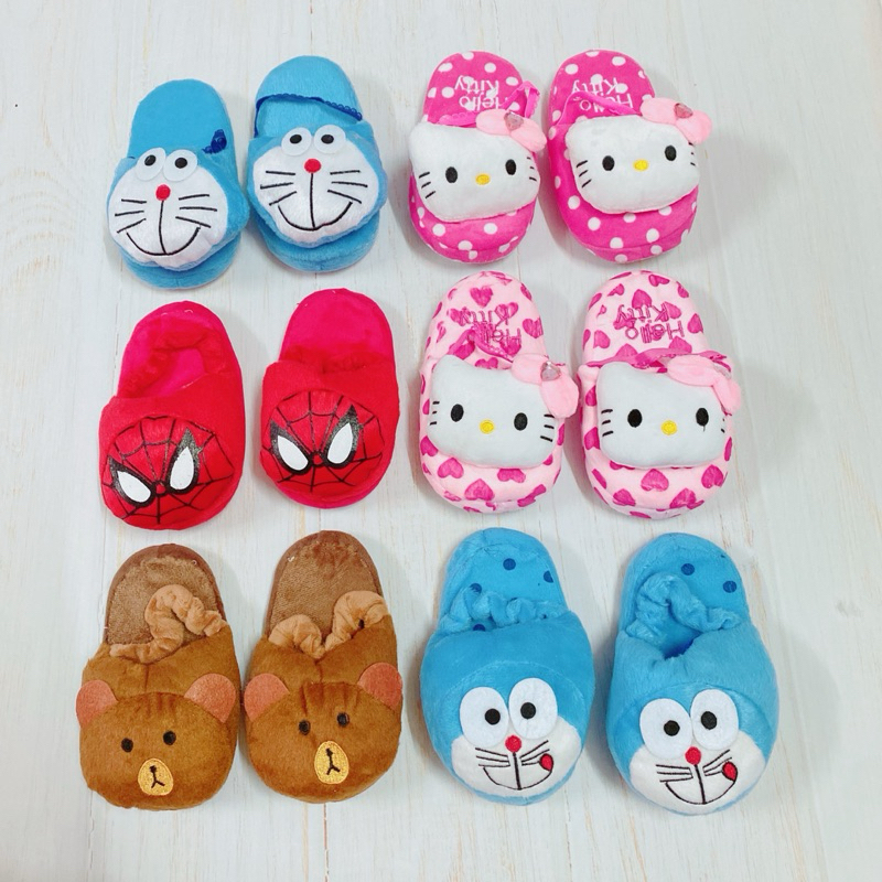 Dép bông trẻ em Hello Kitty Doremon Doraemon