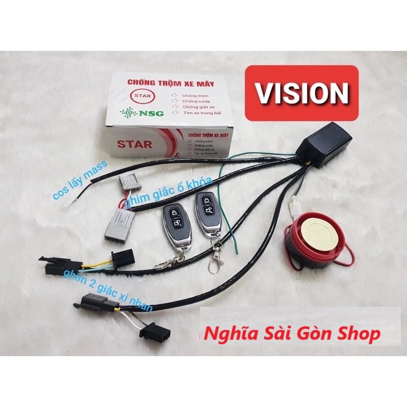 Chống trộm STAR remote cho xe Vision mẫu mới