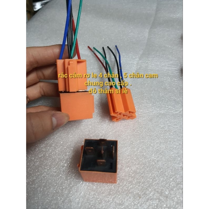 rắc cắm rơ le 4 chân 5 chân , đui rơ le cam tiện dụng