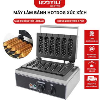 Máy Làm Bánh Waffle Xúc Xích Công Nghiệp X66 Máy Nướng Bánh Hotdog Công Suất 1500W - Bảo hành 12 tháng