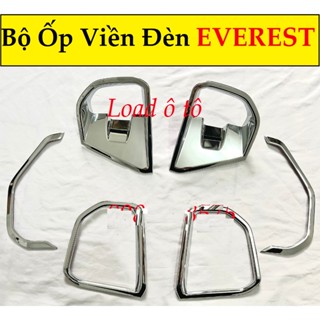  Bộ Ốp Viền Đèn Gầm Mang Cá Xe Ford Everest 2025-23 Mẫu Nhựa ABS Mạ Crom Sáng Bóng 