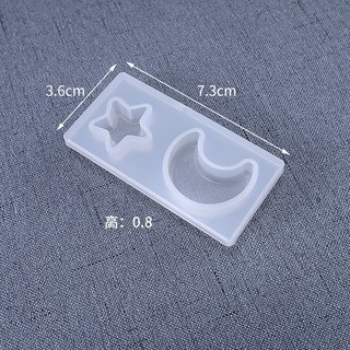 Khuôn đổ resin, epoxy bằng nhựa dẻo hình trái tim, trăng sao, bàn chân mèo làm đồ trang sức, đồ trang trí cứng