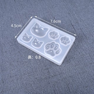 Khuôn đổ resin, epoxy bằng nhựa dẻo hình trái tim, trăng sao, bàn chân mèo làm đồ trang sức, đồ trang trí cứng
