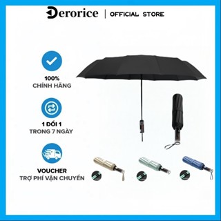 Derorice Ô tự động cho nữ 12 khung xương khung Đôi kích thước lớn Dày dặn che nắng chống Hai trong một cho nắng mưa