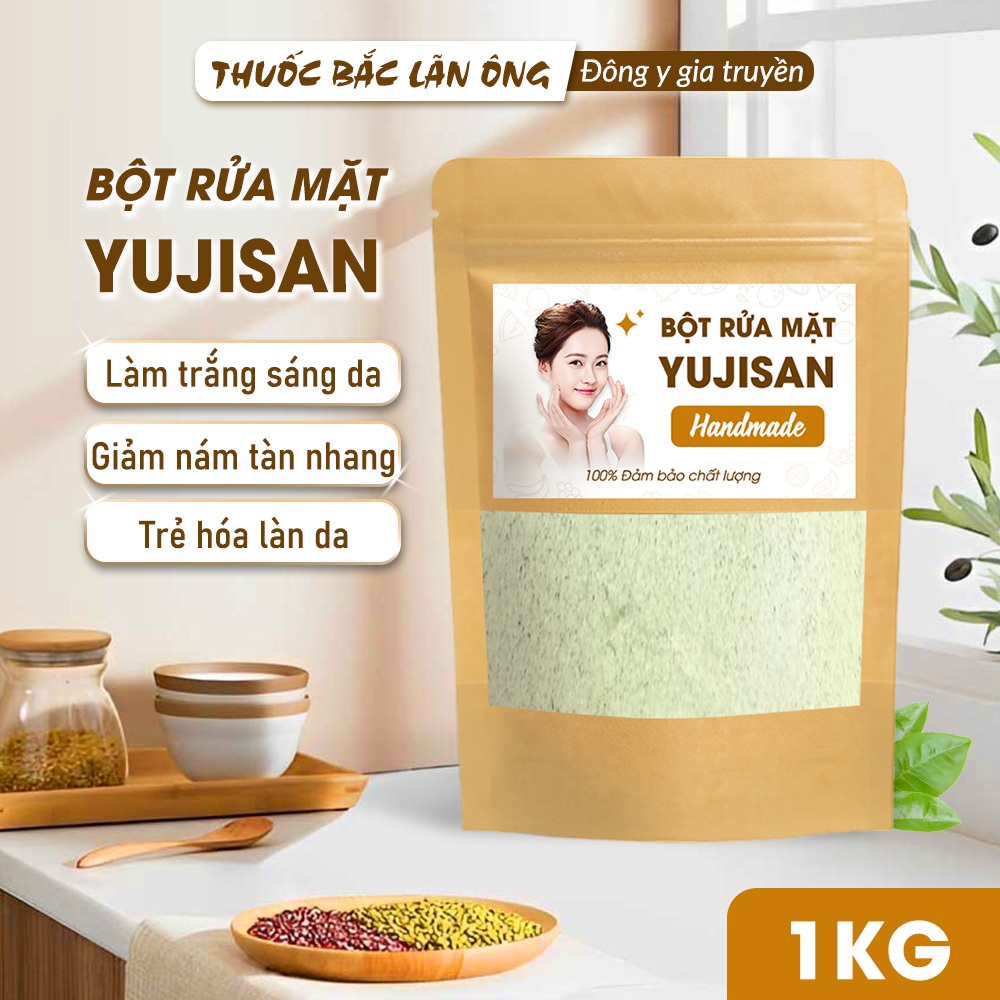 Bột rửa mặt trắng da 1kg (Bột đắp mặt, bột đông y làm trắng da) - Lãn Ông