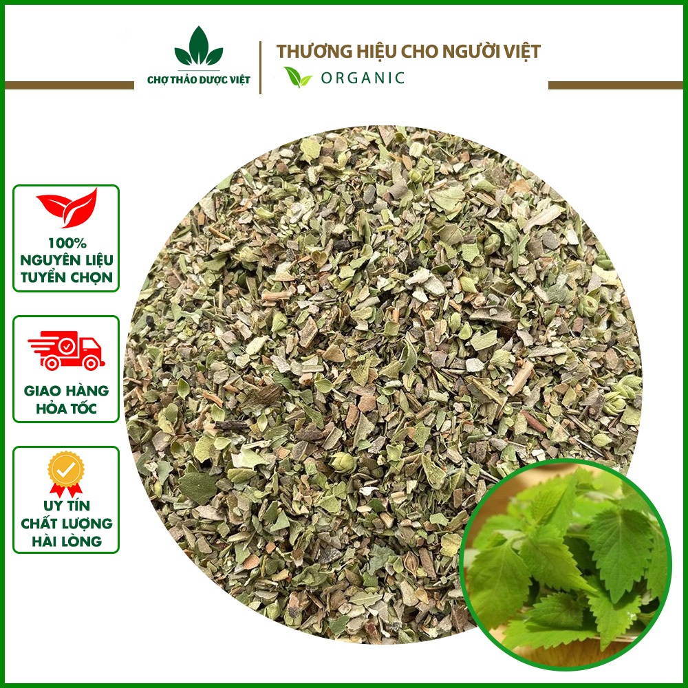 Lá kinh giới khô 100g, không lẫn cành, thơm, sạch, hỗ trợ ngừa cảm cúm, kháng khuẩn, tốt cho hô hấp
