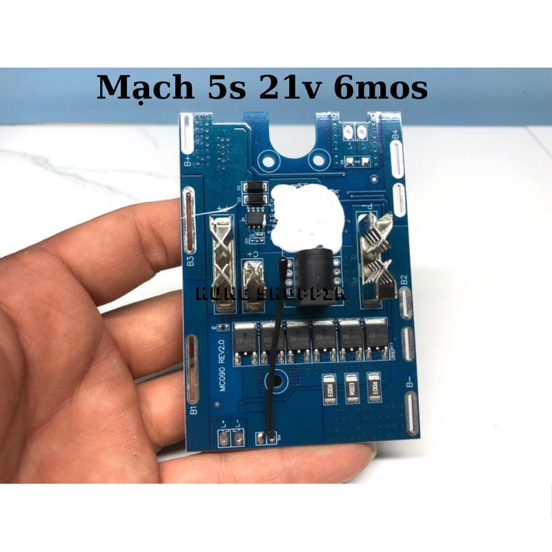 Mạch makita 5s 21v  6mosfet , mạch ráp pin 18650 1p 2p 3p 4p 6p