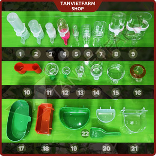  Cóng uống nước | Cóng thức ăn máng ăn cho chim | Cóng hút mật | Chất liệu Nhựa mica chất lượng cao 