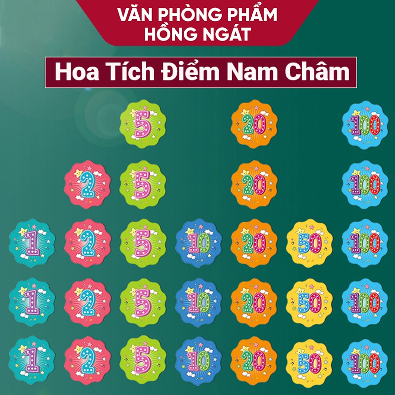 HOA TÍCH ĐIỂM CÓ NAM CHÂM [Set 20 bông]
