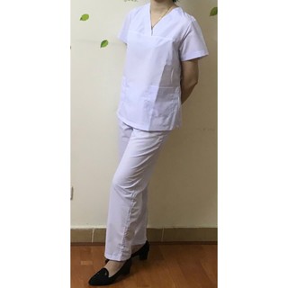 Đồng Phục Spa, Đồng Phục Thẩm Mỹ - [ Màu Trắng]