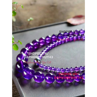 Vòng cổ đa thach anh 5A tím kiểm định