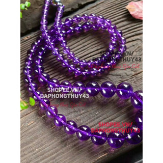 Vòng cổ đa thach anh 5A tím kiểm định