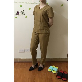 Đồng Phục Spa, Đồng phục thẩm mỹ -[ màu Vàng nâu ]-