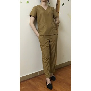 Đồng Phục Spa, Đồng phục thẩm mỹ -[ màu Vàng nâu ]-