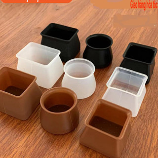 Set 4,8 Miếng lót bọc chân bàn ghế bằng silicon chống trơn trượt và trầy xước sàn