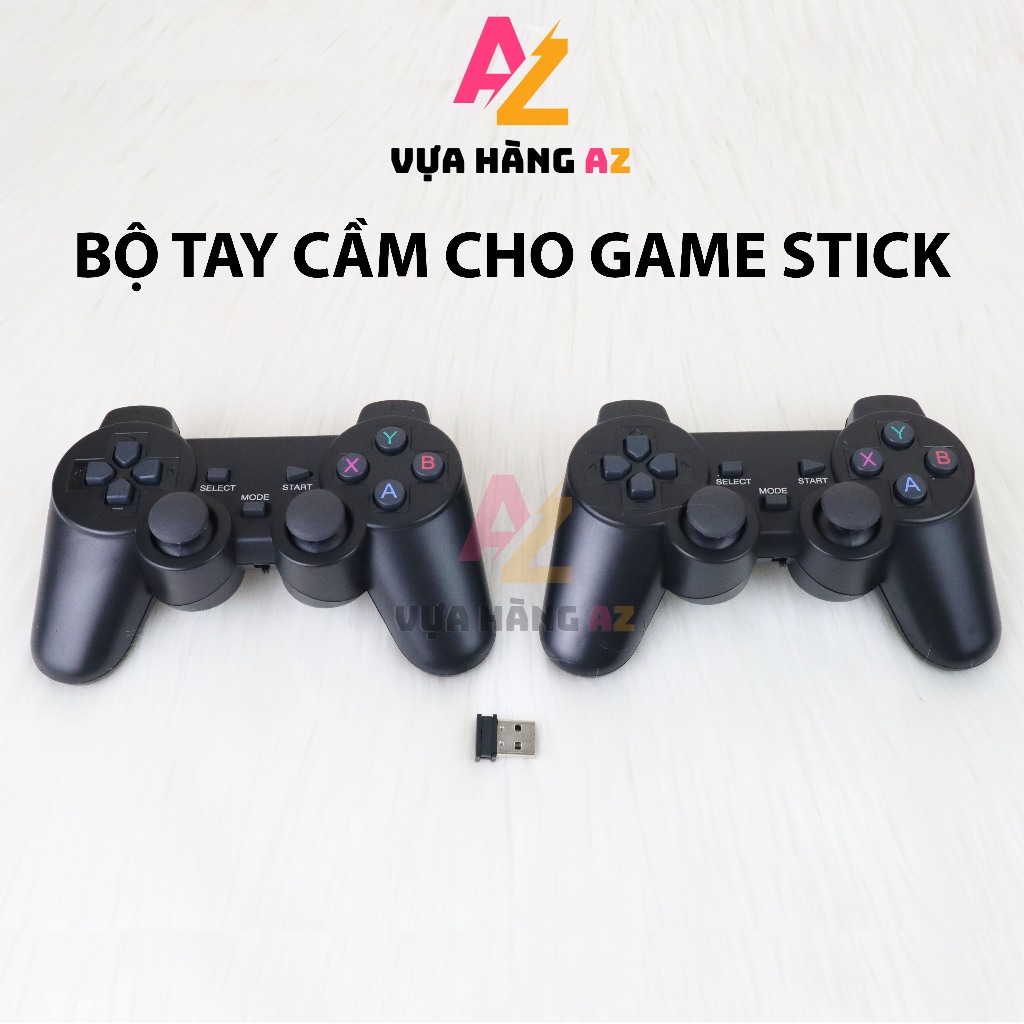 Bộ 2 Tay Cầm Không Dây Dành Cho Máy Game Stick 4K, PC, Laptop