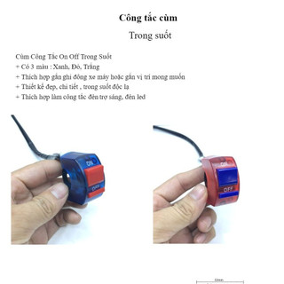 Công tắc on-off xe mô tô lắp ghi đông