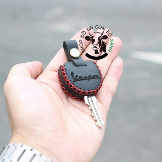 Bao Da bọc ốp Chìa Khóa Vespa, Piaggio handmade da thật (chìa khoá DÀY)